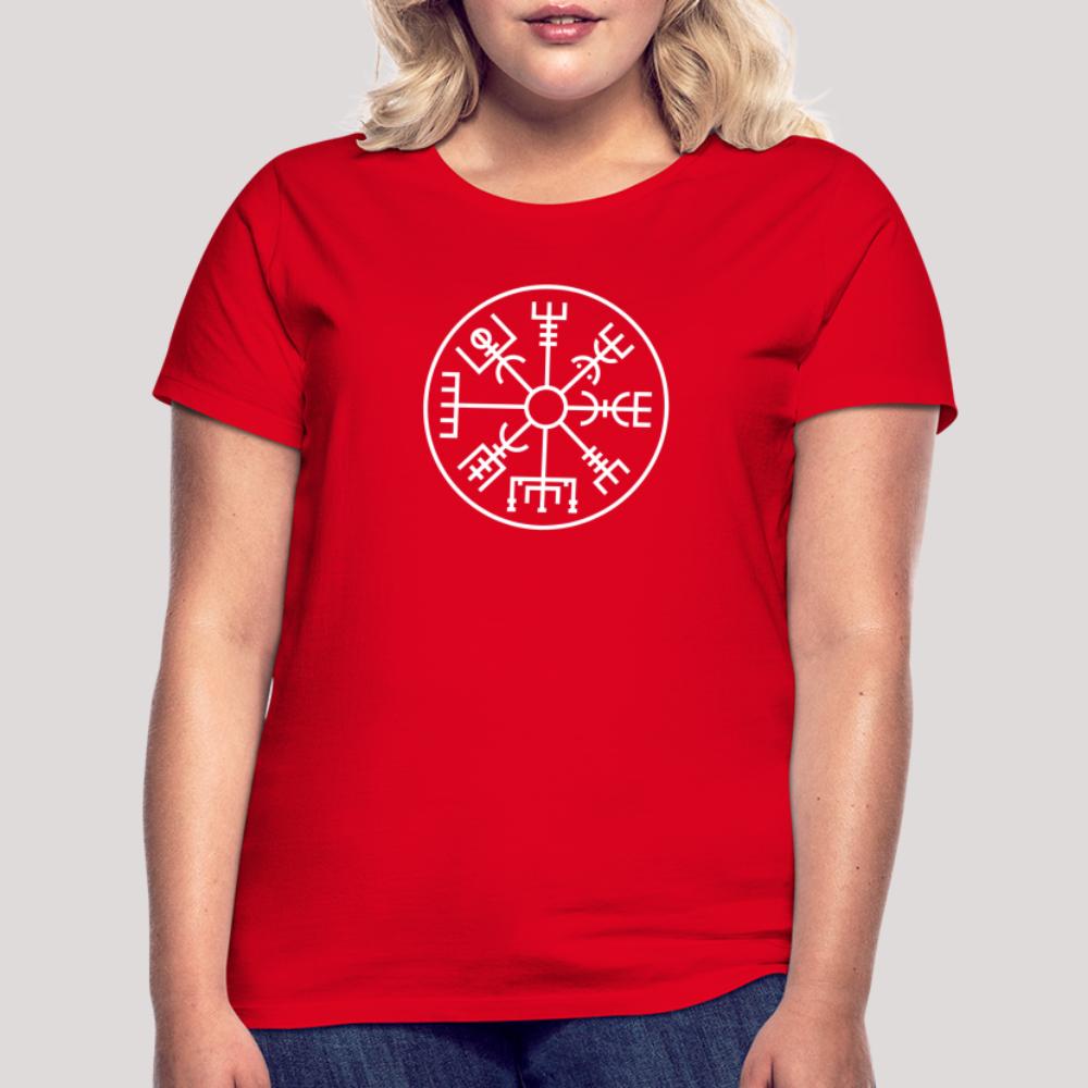 Vegvisir Kreis - Frauen T-Shirt Rot