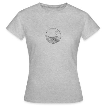 Ocean Sunset - T-shirt Femme - gris chiné - Devant - AI Model Female 172 dark (172cm)