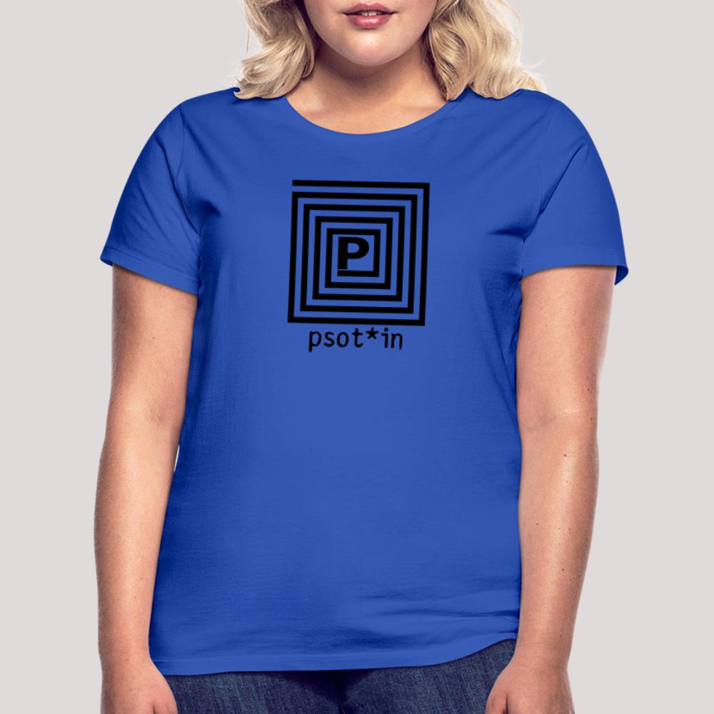 psot*in Schwarz - Frauen T-Shirt Royalblau
