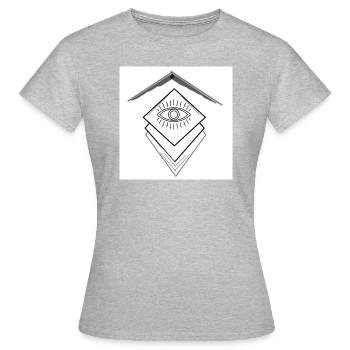 Illustration cool d’Illuminati - T-shirt Femme - gris chiné - Devant - AI Model Female 172 dark (172cm)