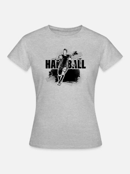 Handball-Dribbler - Frauen T-Shirt - Grau meliert