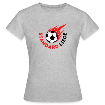 Standard foot club - T-shirt Femme - gris chiné - Devant - AI Model Female 172 dark (172cm)