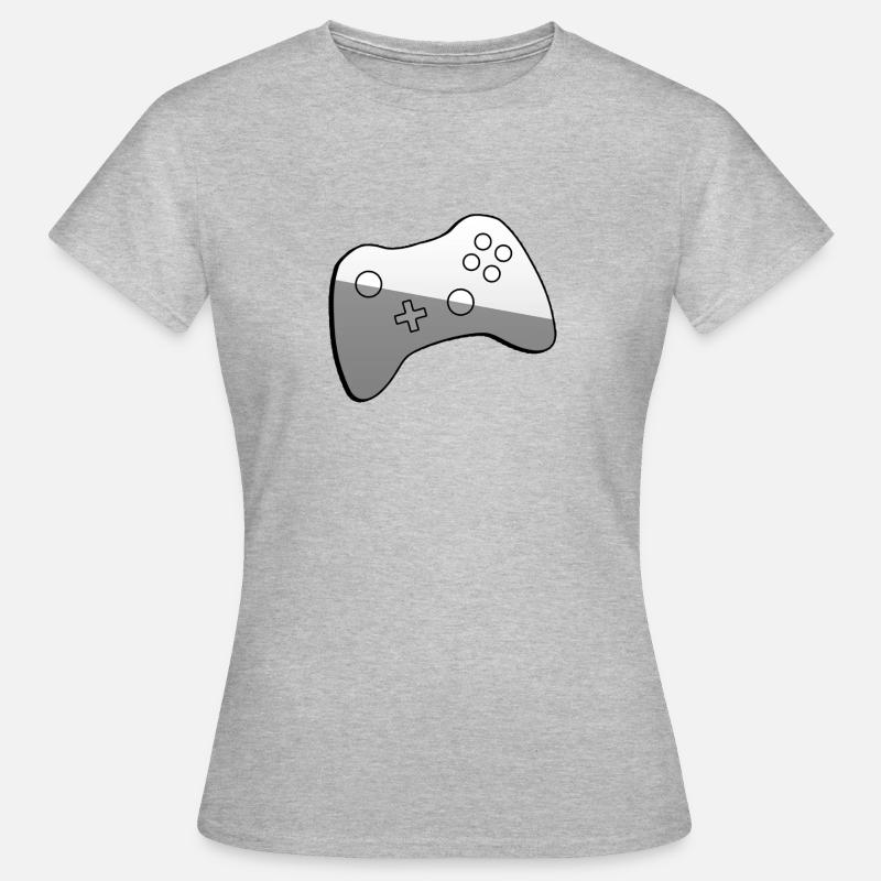 Controller - Illustration - Frauen T-Shirt - Grau meliert