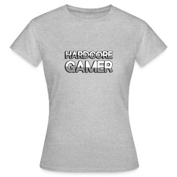 HARDCORE GAMER - Gaming - Women's T-Shirt - heather grey - Front - AI Model Female 172 dark (172cm)