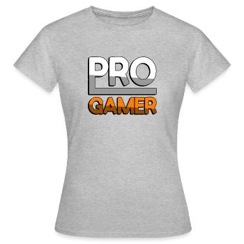 PRO GAMER (Orange) - Jeux - T-shirt Femme - gris chiné - Devant - AI Model Female 172 dark (172cm)