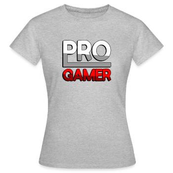 PRO GAMER (Rouge) - Jeux - T-shirt Femme - gris chiné - Devant - AI Model Female 172 dark (172cm)
