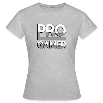 PRO GAMER (Blanc) - Jeux - T-shirt Femme - gris chiné - Devant - AI Model Female 172 dark (172cm)