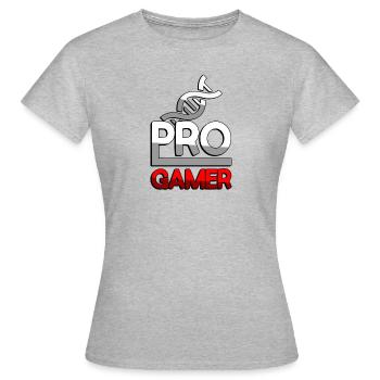 PRO GAMER (Rouge) + ADN - Jeux - T-shirt Femme - gris chiné - Devant - AI Model Female 172 dark (172cm)
