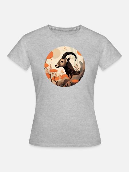 Sternzeichen Steinbock - Frauen T-Shirt - Grau meliert
