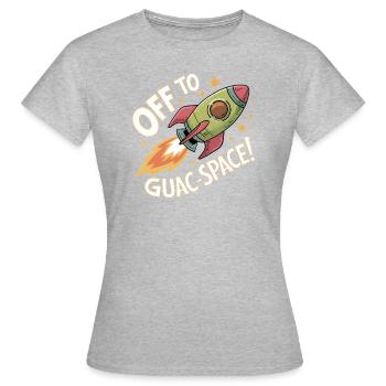 Avocado Rocket: Off To Guac-Space - Women's T-Shirt - heather grey - Front - AI Model Female 172 dark (172cm)