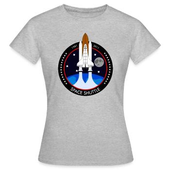 Hommage à la navette spatiale - T-shirt Femme - gris chiné - Devant - AI Model Female 172 dark (172cm)