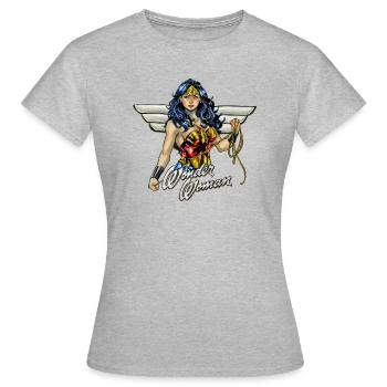 DC Comics Wonder Woman Magisches Lasso - Frauen T-Shirt - Grau meliert - Vorne - AI Model Female 172 dark (172cm)