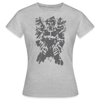 Tribu des samouraïs - T-shirt Femme - gris chiné - Devant - AI Model Female 172 dark (172cm)