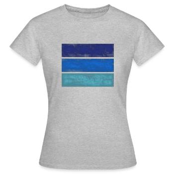 Blue rectangles - Women's T-Shirt - heather grey - Front - AI Model Female 172 dark (172cm)