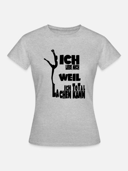 ICH KANN LACHE - Frauen T-Shirt - Grau meliert