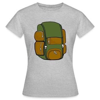 backpack - Women's T-Shirt - heather grey - Front - AI Model Female 172 dark (172cm)
