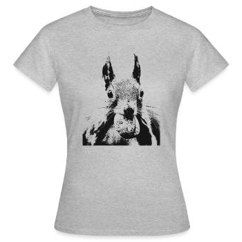 Écureuil - T-shirt Femme - gris chiné - Devant - AI Model Female 172 dark (172cm)