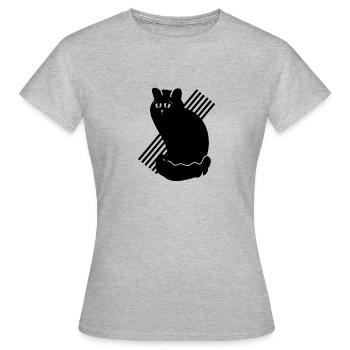 Katzenauge - Frauen T-Shirt - Grau meliert - Vorne - AI Model Female 172 dark (172cm)