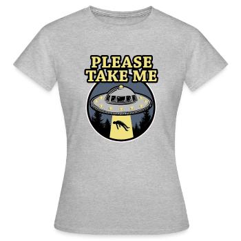 S'IL VOUS PLAÎT - T-shirt Femme - gris chiné - Devant - AI Model Female 172 dark (172cm)