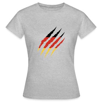 Allemagne - T-shirt Femme - gris chiné - Devant - AI Model Female 172 dark (172cm)