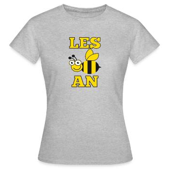Lesbienne Lesbienne Les Abeilles à la Gay Pride - T-shirt Femme - gris chiné - Devant - AI Model Female 172 dark (172cm)