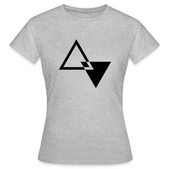 MODERN TRIANGLE SHAPE - Frauen T-Shirt - Grau meliert - Vorne - AI Model Female 172 dark (172cm)