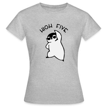 High Five - Pingouin - T-shirt Femme - gris chiné - Devant - AI Model Female 172 dark (172cm)