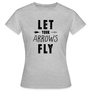 Archery Bow Bow Gift Birthday - Women's T-Shirt - heather grey - Front - AI Model Female 172 dark (172cm)