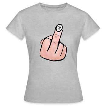 Fuck You - T-shirt Femme - gris chiné - Devant - AI Model Female 172 dark (172cm)