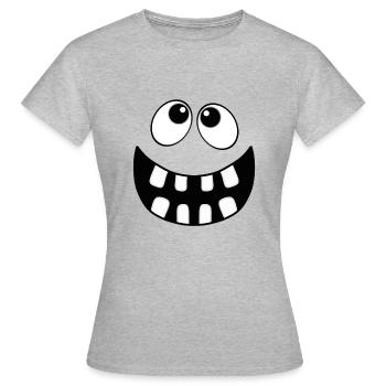 Visage - T-shirt Femme - gris chiné - Devant - AI Model Female 172 dark (172cm)