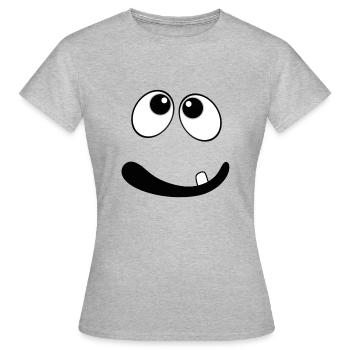 Visage - T-shirt Femme - gris chiné - Devant - AI Model Female 172 dark (172cm)