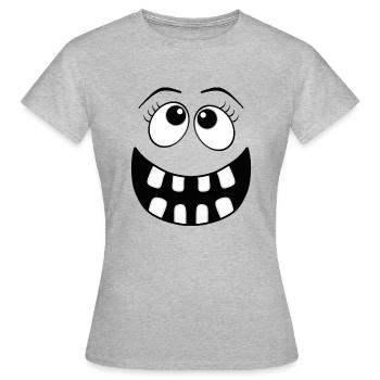 Visage - T-shirt Femme - gris chiné - Devant - AI Model Female 172 dark (172cm)