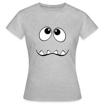 Visage - T-shirt Femme - gris chiné - Devant - AI Model Female 172 dark (172cm)