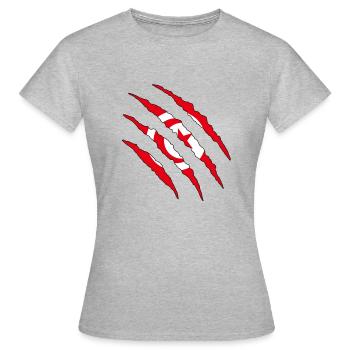 Tunisie De football Fan shirt de la Coupe du Monde cadeau - T-shirt Femme - gris chiné - Devant - AI Model Female 172 dark (172cm)