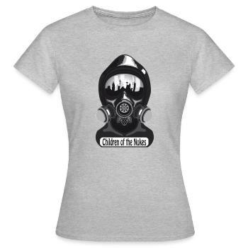 Masque à gaz - T-shirt Femme - gris chiné - Devant - AI Model Female 172 dark (172cm)