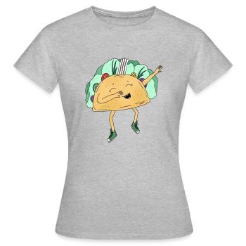 Dabbing Tacoo Tiere dab Bewegung Move Essen - Frauen T-Shirt - Grau meliert - Vorne - AI Model Female 172 dark (172cm)