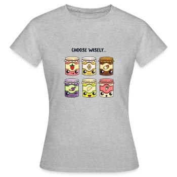 Confiture sucrée - T-shirt Femme - gris chiné - Devant - AI Model Female 172 dark (172cm)
