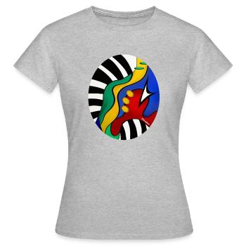 Art abstrait - T-shirt Femme - gris chiné - Devant - AI Model Female 172 dark (172cm)