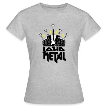 métal - T-shirt Femme - gris chiné - Devant - AI Model Female 172 dark (172cm)