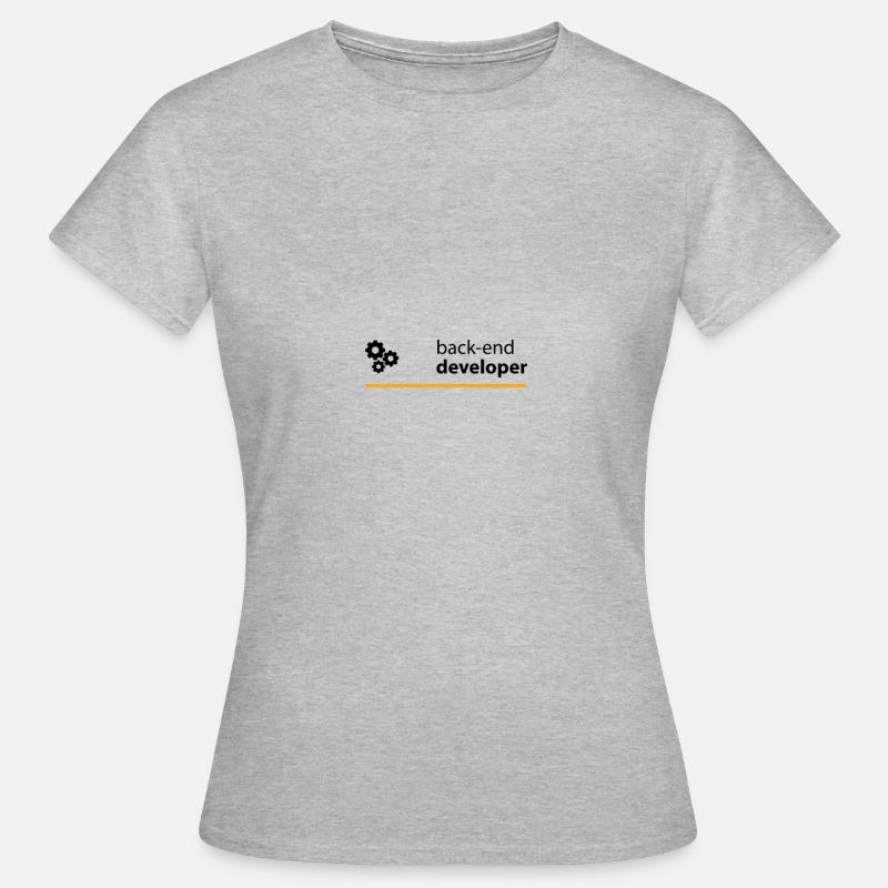 Back-end developer - T-shirt Femme - gris chiné