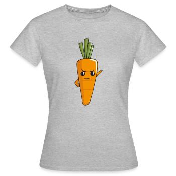 Carotte insolente - T-shirt Femme - gris chiné - Devant - AI Model Female 172 dark (172cm)