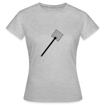 Des tapes noires - T-shirt Femme - gris chiné - Devant - AI Model Female 172 dark (172cm)