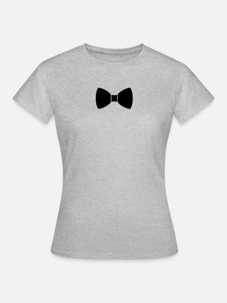 BOW TIE - Poltern Tee - Frauen T-Shirt - Grau meliert