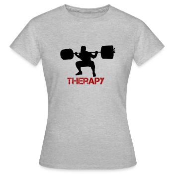 Gymnastique de musculation de musculation de levage - T-shirt Femme - gris chiné - Devant - AI Model Female 172 dark (172cm)
