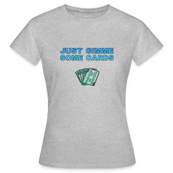 Poker Poker Poker Texas Holdem Jeu de cartes - T-shirt Femme - gris chiné - Devant - AI Model Female 172 dark (172cm)
