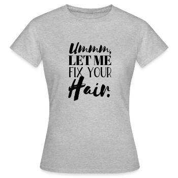 Barber Shop Humor Haircut - Women's T-Shirt - heather grey - Front - AI Model Female 172 dark (172cm)