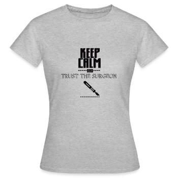 Chirurgie plastique - T-shirt Femme - gris chiné - Devant - AI Model Female 172 dark (172cm)