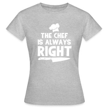 Chef - Chef T-Shirt - Chef - Chef - Women's T-Shirt - heather grey - Front - AI Model Female 172 dark (172cm)