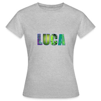 Luca - T-shirt Femme - gris chiné - Devant - AI Model Female 172 dark (172cm)