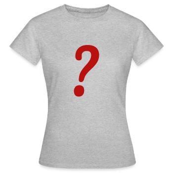 Point d’interrogation 4 - T-shirt Femme - gris chiné - Devant - AI Model Female 172 dark (172cm)